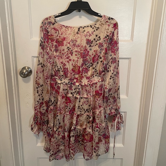 Free People “Closer to the Heart” Pink Floral Minidress - S - Picture 8 of 8